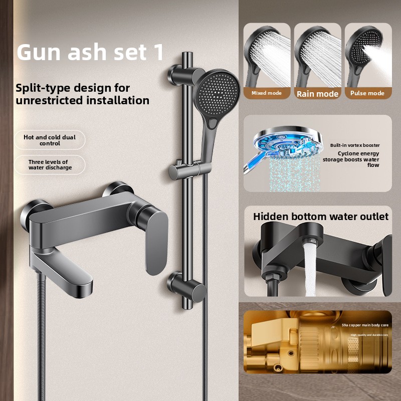 Plumbing - Set Keran Shower Tembaga Penuh, Sistem