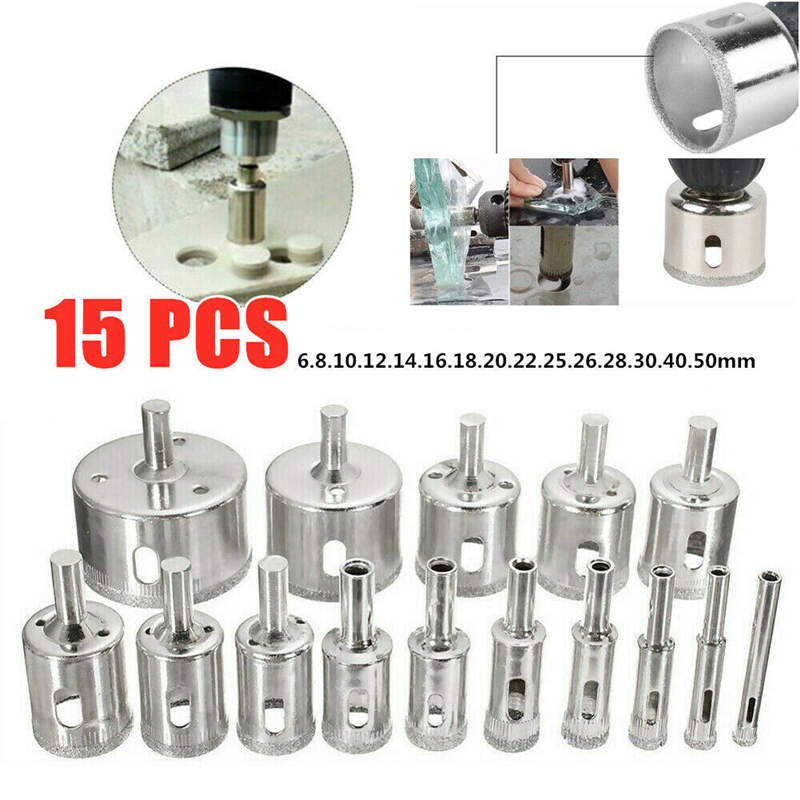 Reciprocating Saw Attachment Drill - Set 10/15 Buah Mata Bor Ubin