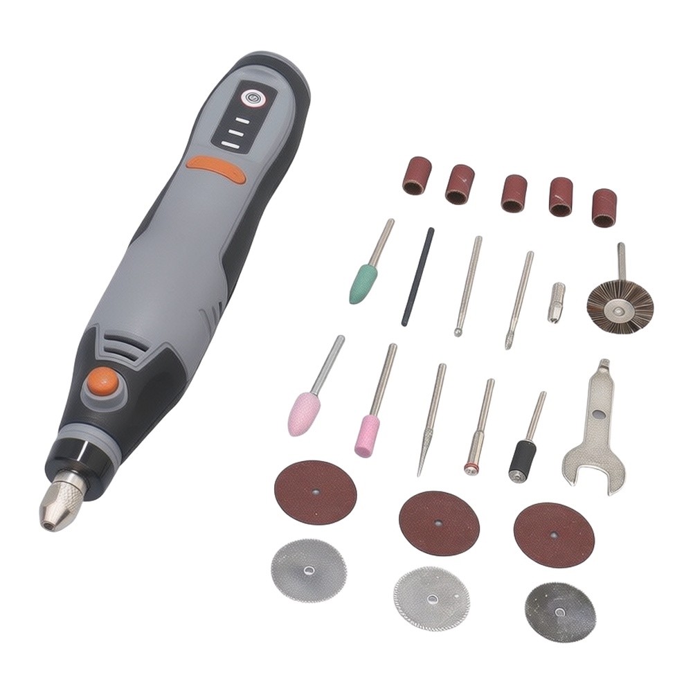 Set Peralatan Bor Putar Nirkab - Cordless Rotary Tool Kit Accessories ulasan dan harga