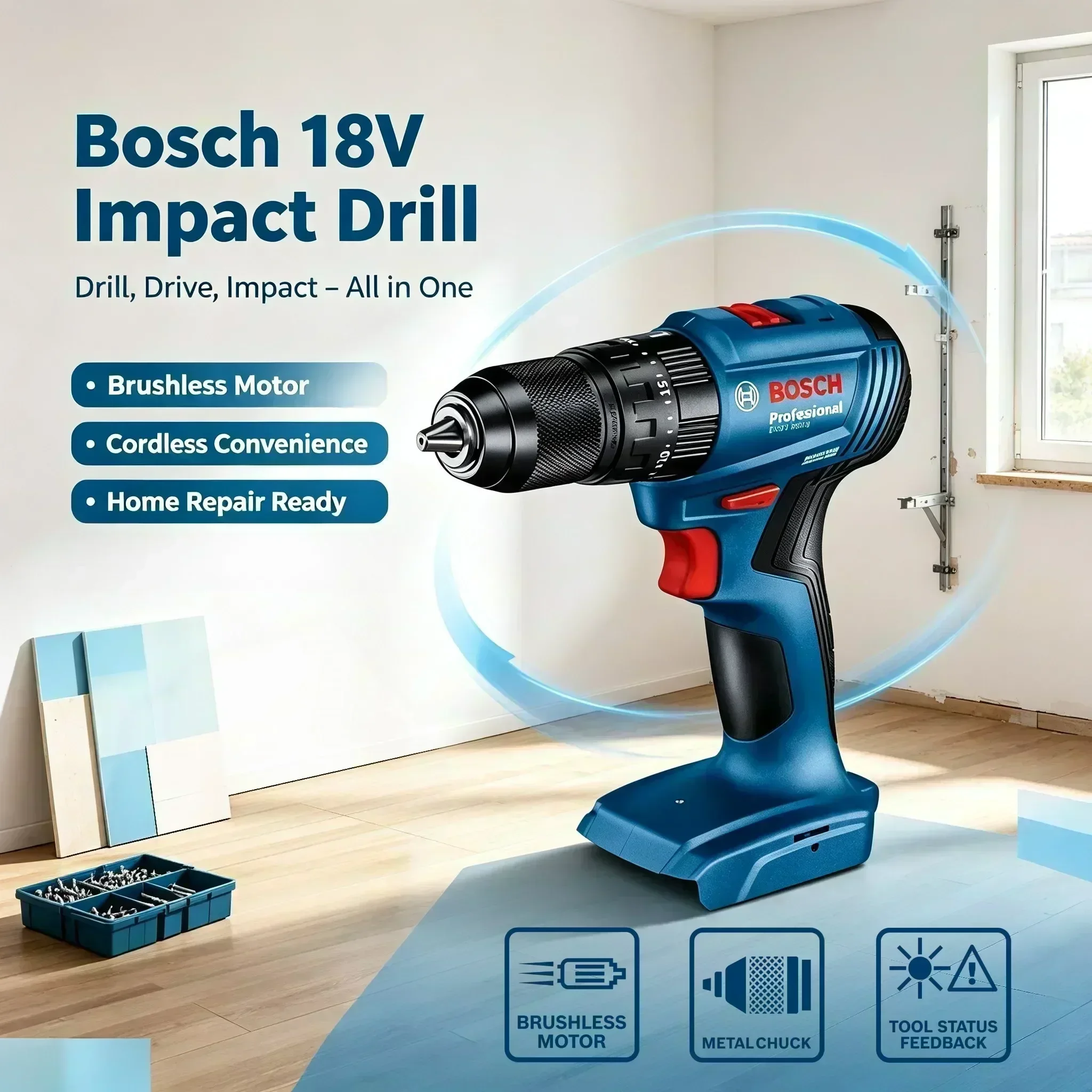 Bosch GSB 185-LI, Bor Listrik  - Brushless Cordless Electric Drill 18V ulasan dan harga