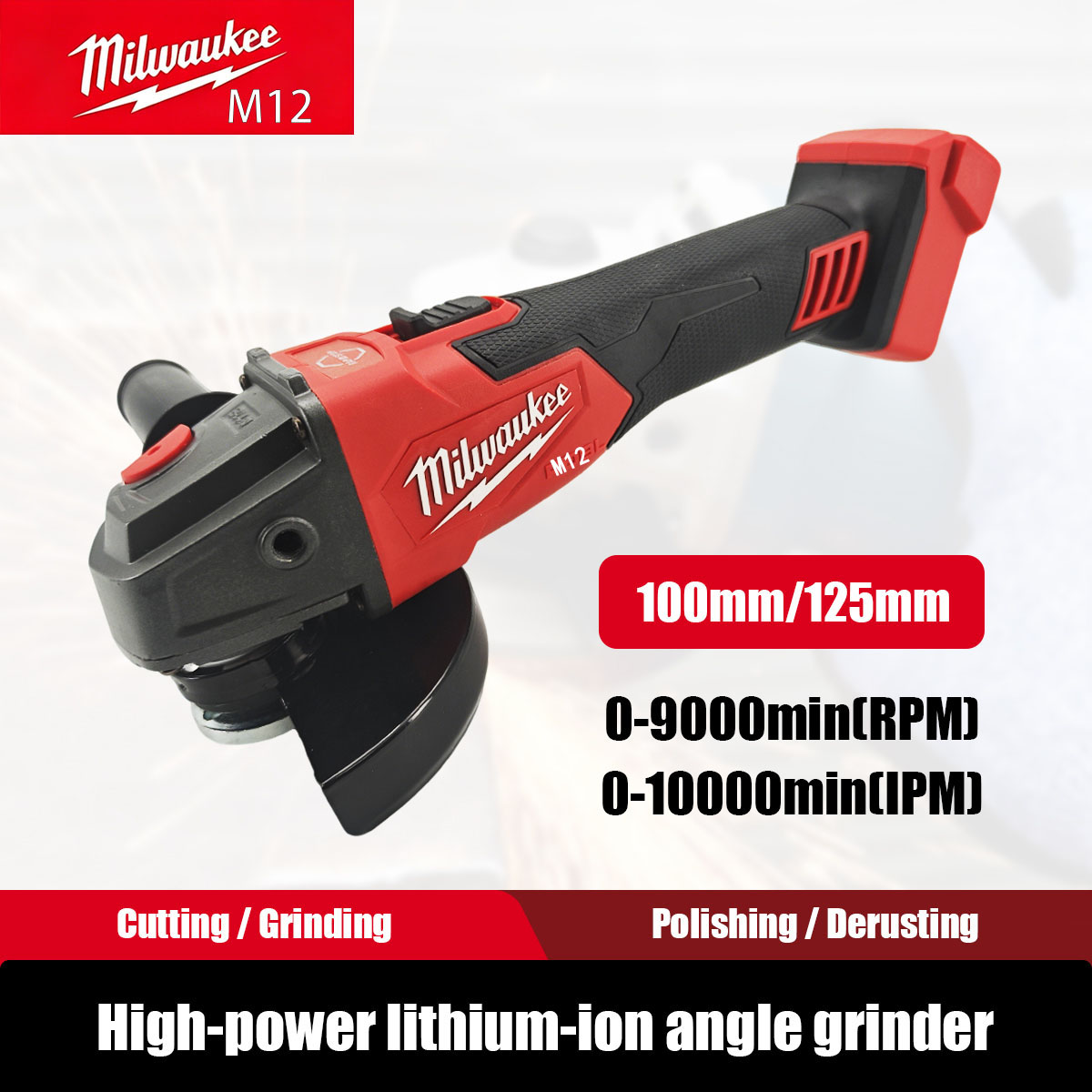 MilwaukeeM12 M18 Mesin Gerinda - Brushless Angle Grinder Battery Powered ulasan dan harga
