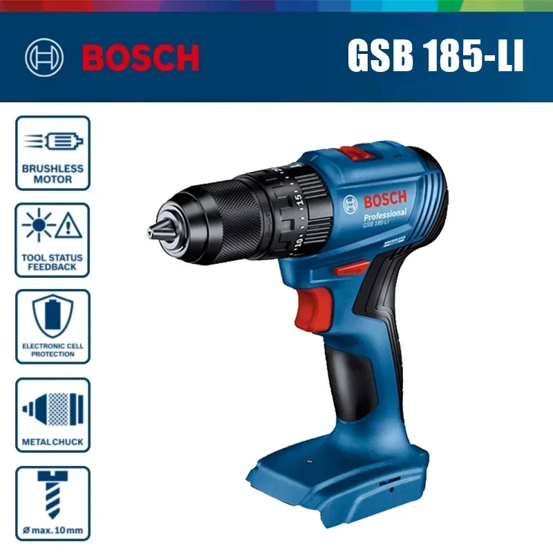 Bosch GSB 185-LI, Bor Impak Ni - Brushless Cordless Electric Drill 18V ulasan dan harga