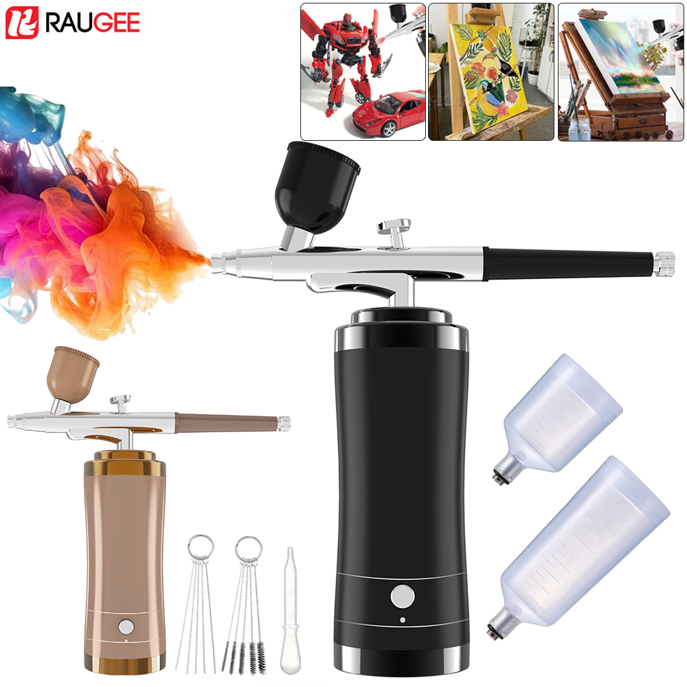 Kit Airbrush tanpa kabel, deng - Airbrush Kit With Mini Compressor ulasan dan harga