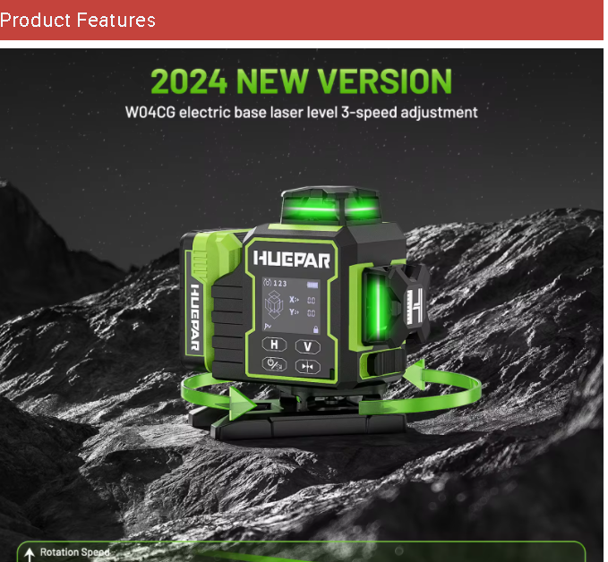 2026 Huepar W04CG Laser Hijau  - Laser Level 16 Lines 4D Green ulasan dan harga