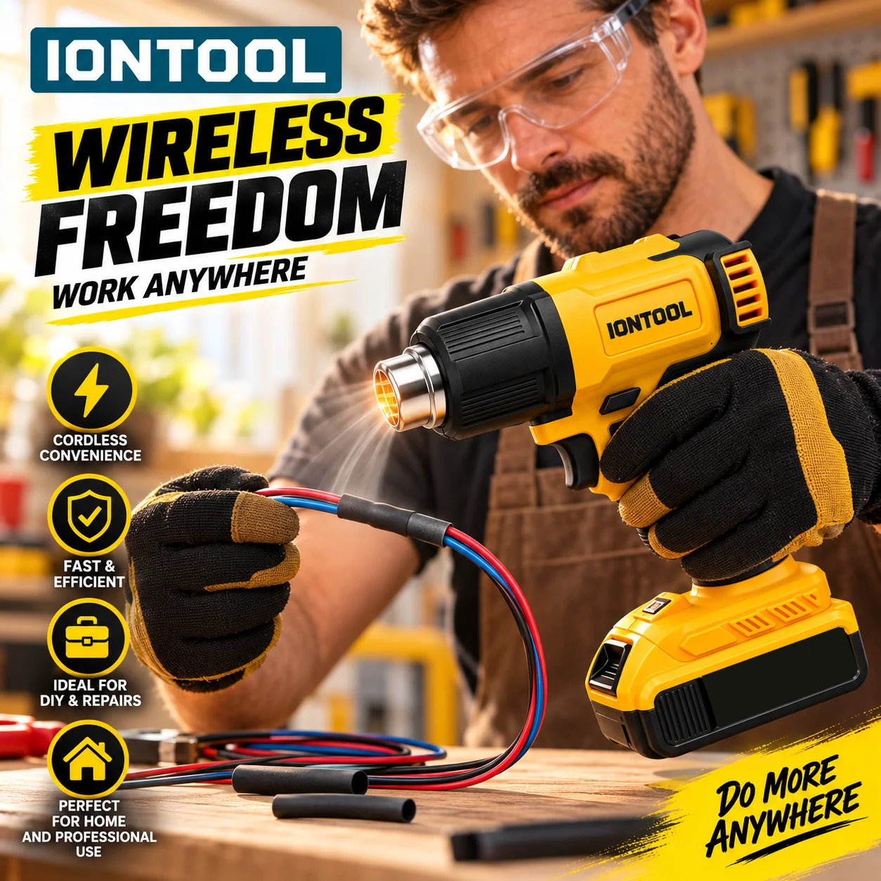 Pistol Panas Tanpa Kabel IONTO - Cordless Heat Gun For Shrink Tubing ulasan dan harga