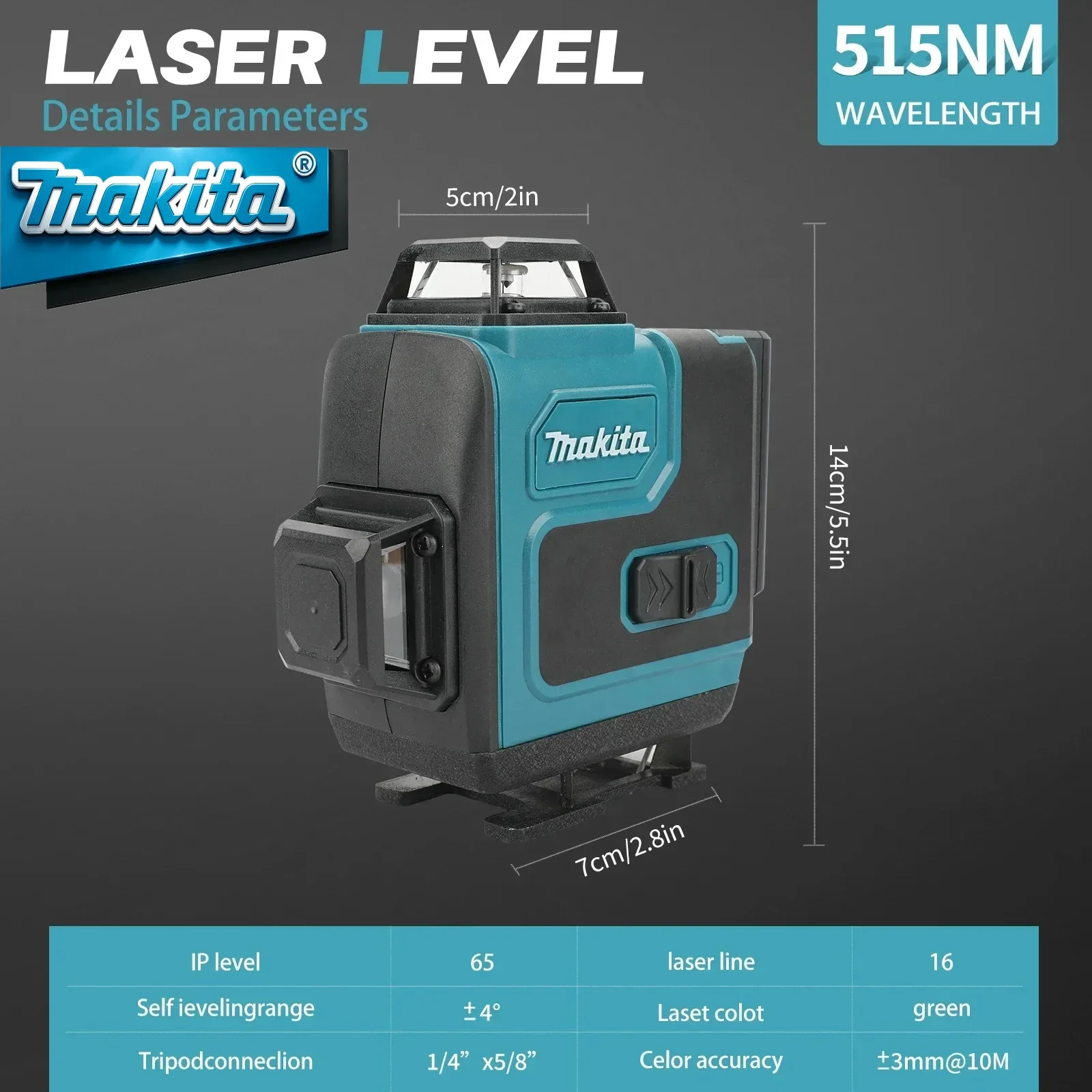 Baterai Makita 40V 5.0Ah Max,  - Laser Level 16 Lines 4D Green ulasan dan harga